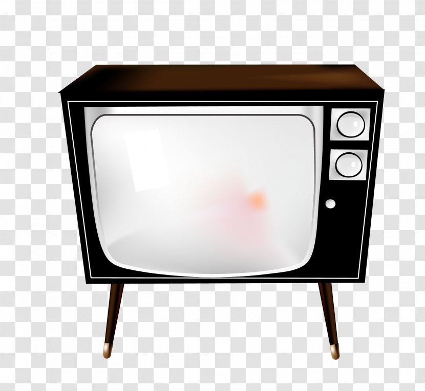 Television Consumer Electronics Icon - Cathode Ray Tube - Black Vintage Home TV Transparent PNG