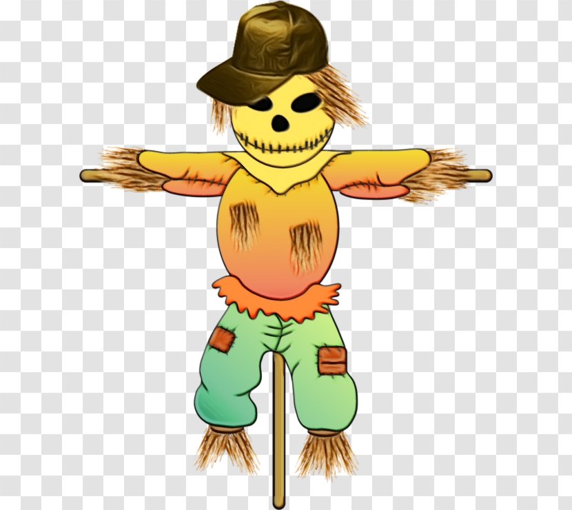 Yellow Cartoon - Scarecrow - Mascot Transparent PNG