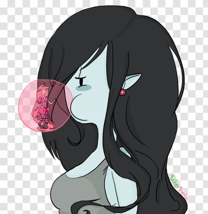 Marceline The Vampire Queen Princess Bubblegum Finn Human Fan Art - Frame Transparent PNG