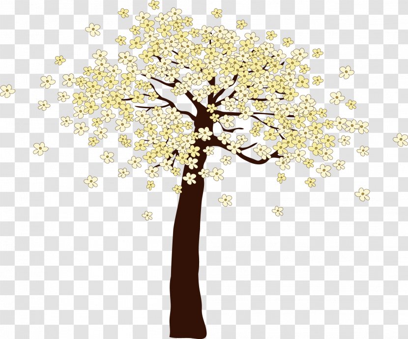 Tree Deciduous Decal - Flower - Decorative Nordic Jewelry Transparent PNG