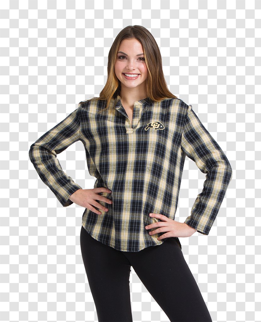 Blouse Tartan Shoulder Sleeve Button - Barnes Noble Transparent PNG