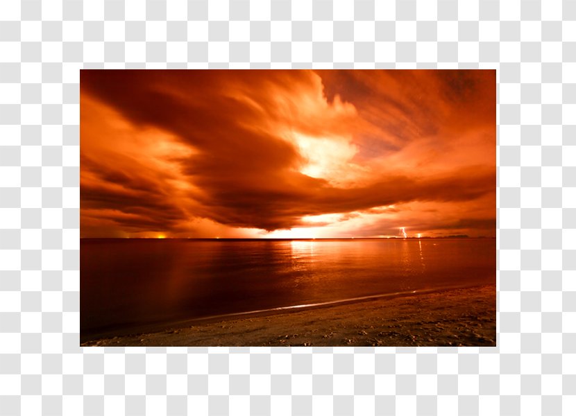 Red Sky At Morning Desktop Wallpaper Stock Photography - Computer Transparent PNG
