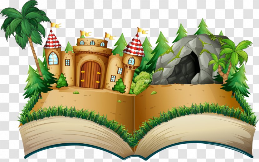 Cartoon Castle - Green - Architecture Transparent PNG