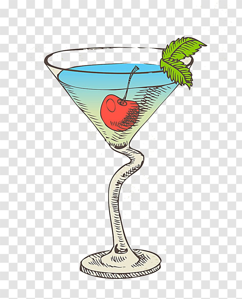 Cocktail Glass Martini Long Island Iced Tea Daiquiri - Free Drink Cup Creative Matting Transparent PNG