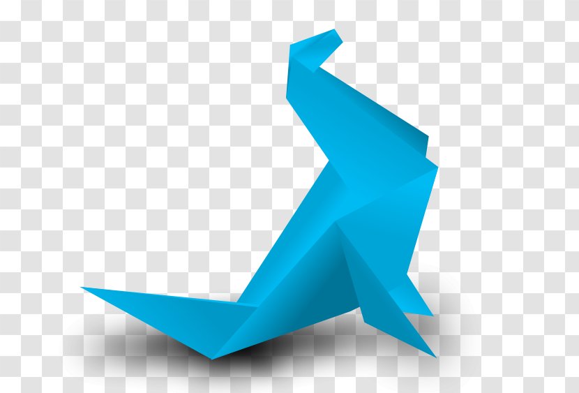 Crane Paper Origami Clip Art - Turquoise - Cliparts Transparent PNG
