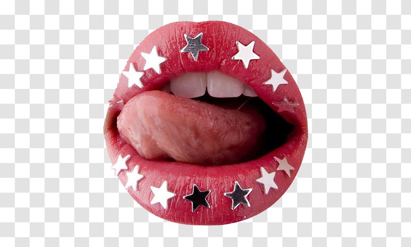 Lip Balm Gloss Tongue Lipstick - Brittle Transparent PNG