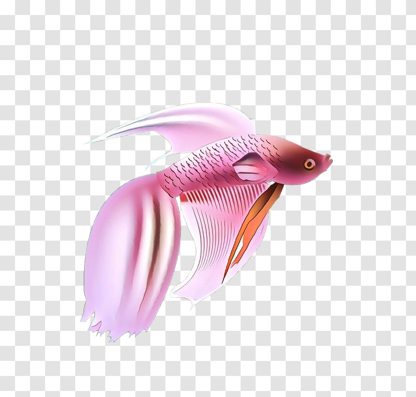 Fish Cartoon - Pink - Magenta Fin Transparent PNG