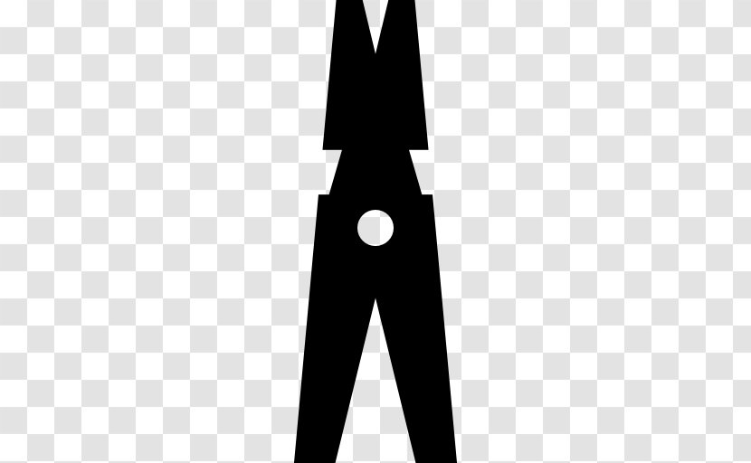 Clothing Clothespin - Black And White - Pin Transparent PNG