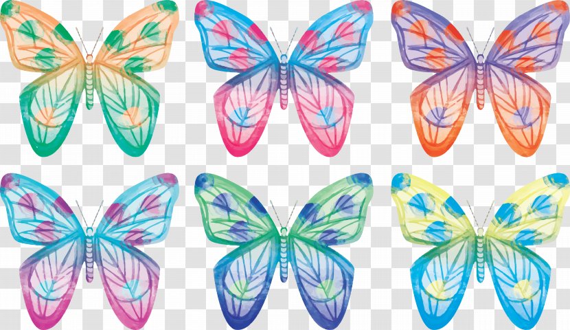 Butterfly Painting Illustration - Drawing - Painted Transparent PNG