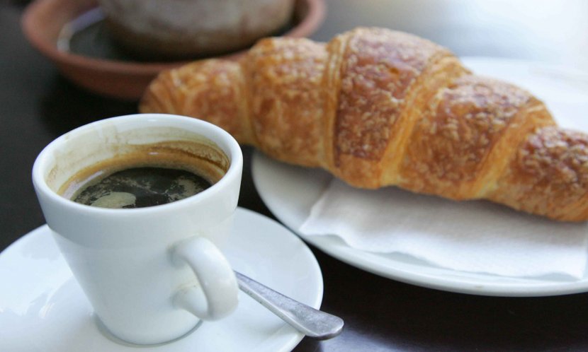 Coffee Breakfast Croissant Cafe Pain Au Chocolat - Pastry - Сroissant Transparent PNG
