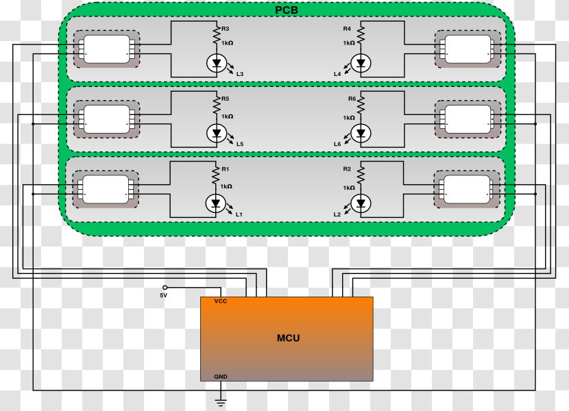 Light-emitting Diode Circuit Diagram Electronic - Electrical Network - Light Transparent PNG