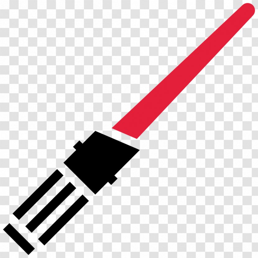 Electronics Accessory Angle Line Font - Force - Lightsaber Red Transparent PNG