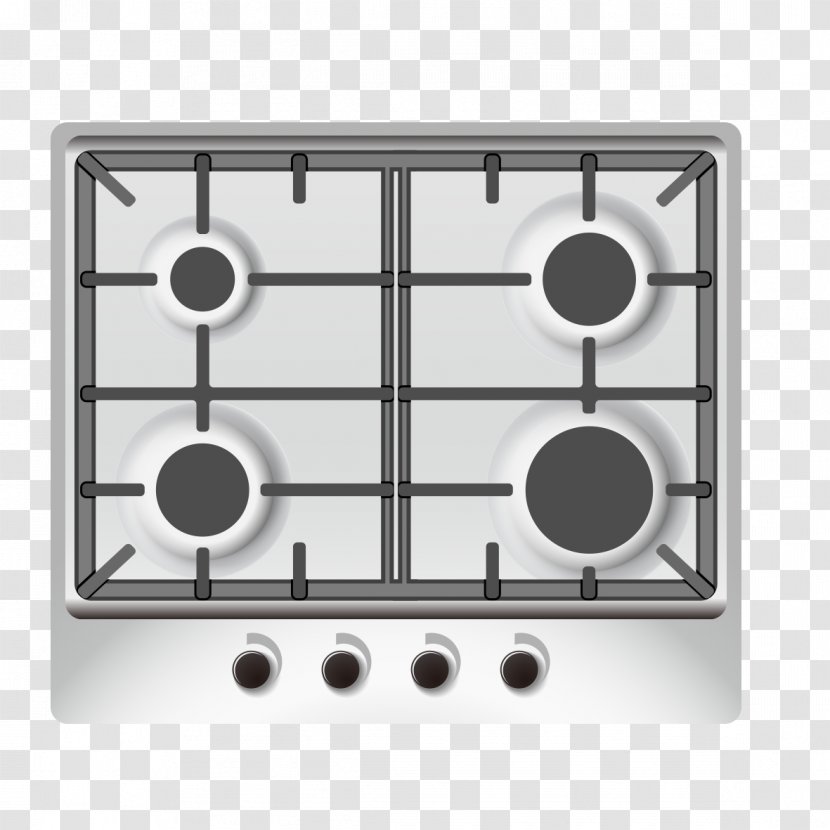 Home Appliance Kitchen Gas Stove Icon - Black And White Image Transparent PNG