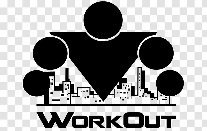 Street Workout Exercise Physical Fitness Sport Calisthenics - Black And White - Logo Transparent PNG