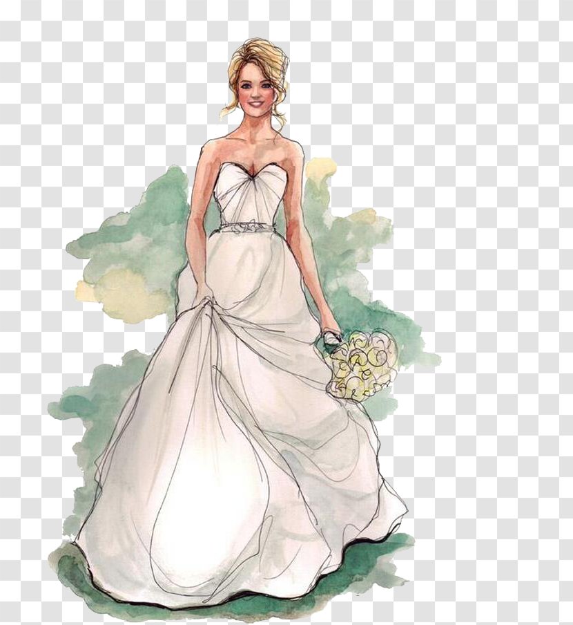 Contemporary Western Wedding Dress Model - Tree Transparent PNG