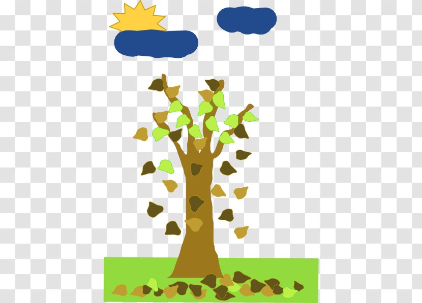 Autumn Tree Leaf Clip Art - Cartoon Fall Transparent PNG