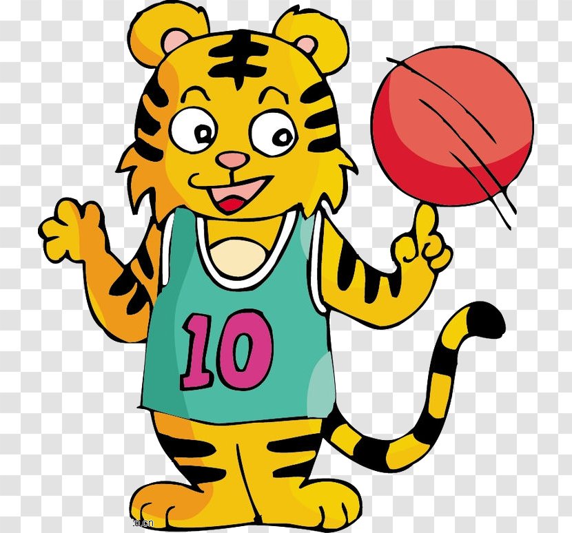 Tiger Chinese Zodiac - Cartoon - Basketball Transparent PNG