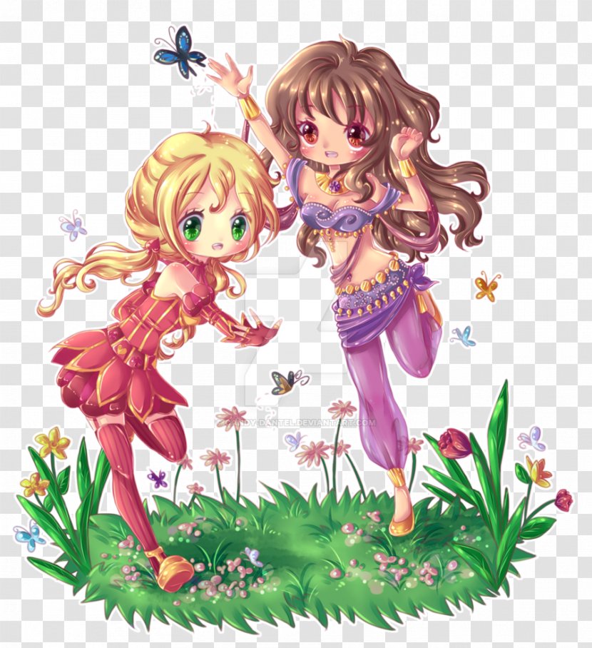 Flower Fairy Cartoon Figurine - Heart Transparent PNG