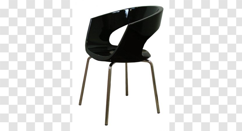 Chair Plastic Armrest - Black Transparent PNG