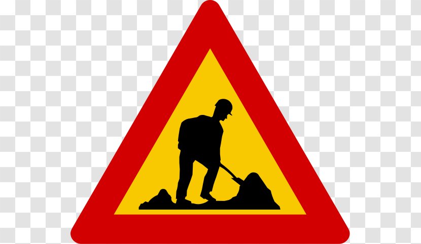 Traffic Sign Warning Construction Road - Yellow Transparent PNG