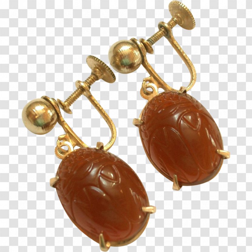 Earring Gemstone Gold Jewellery Scarab - Screw Transparent PNG