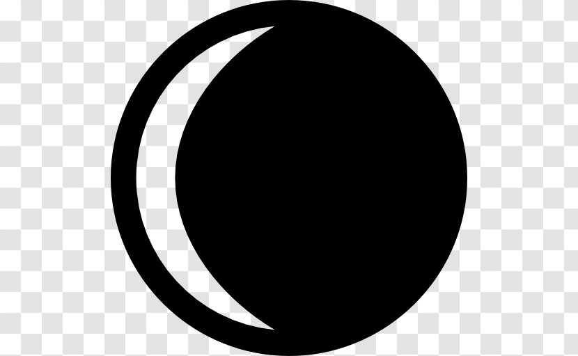 Crescent Circle Point White Black M - Symbol Transparent PNG