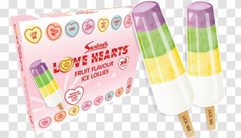 Lollipop Love Hearts Ice Pop Swizzels Matlow - Confectionery - Lolly Transparent PNG