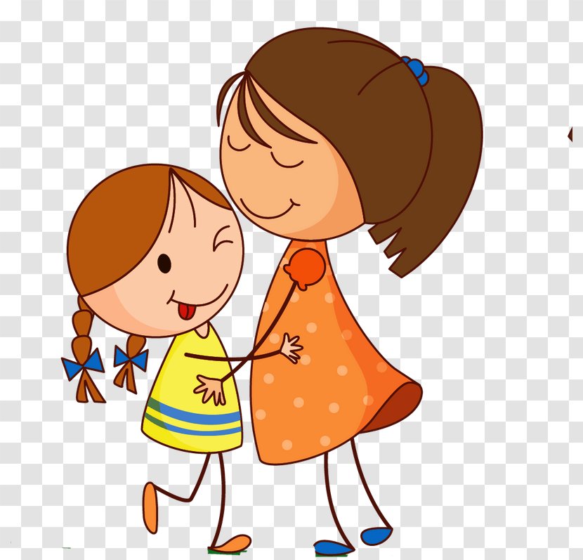 Vector Graphics Cartoon Illustration Sister Clip Art - Sharing - Brothers Day Sisters Transparent PNG