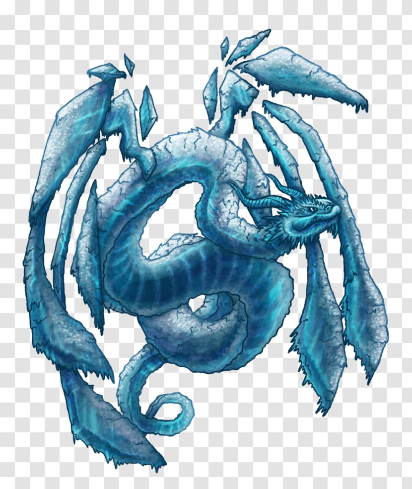 Dragon Drawing Ice - Art Transparent PNG