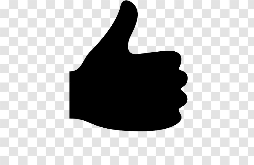 Thumb Signal Gesture Like Button - Black - Thumbs Up Transparent PNG