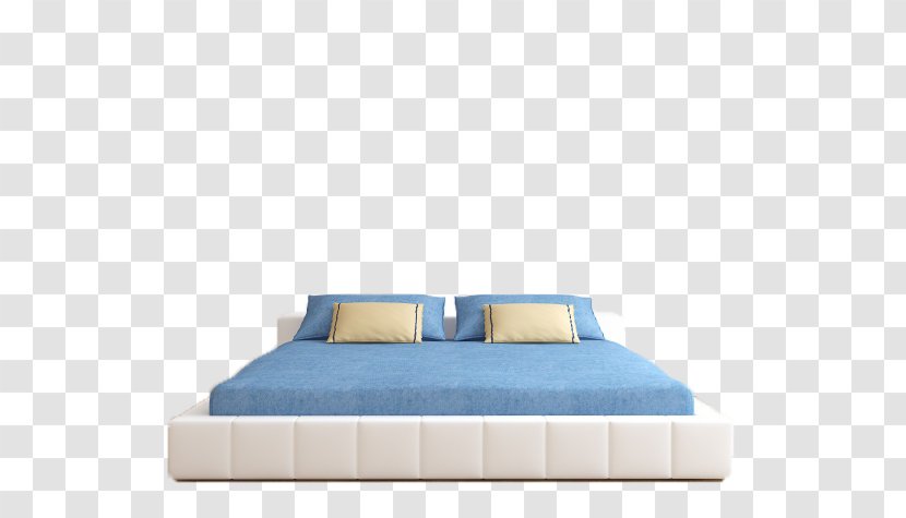 Bed Frame Wall Bedroom Pillow - Blue King Creatives Transparent PNG