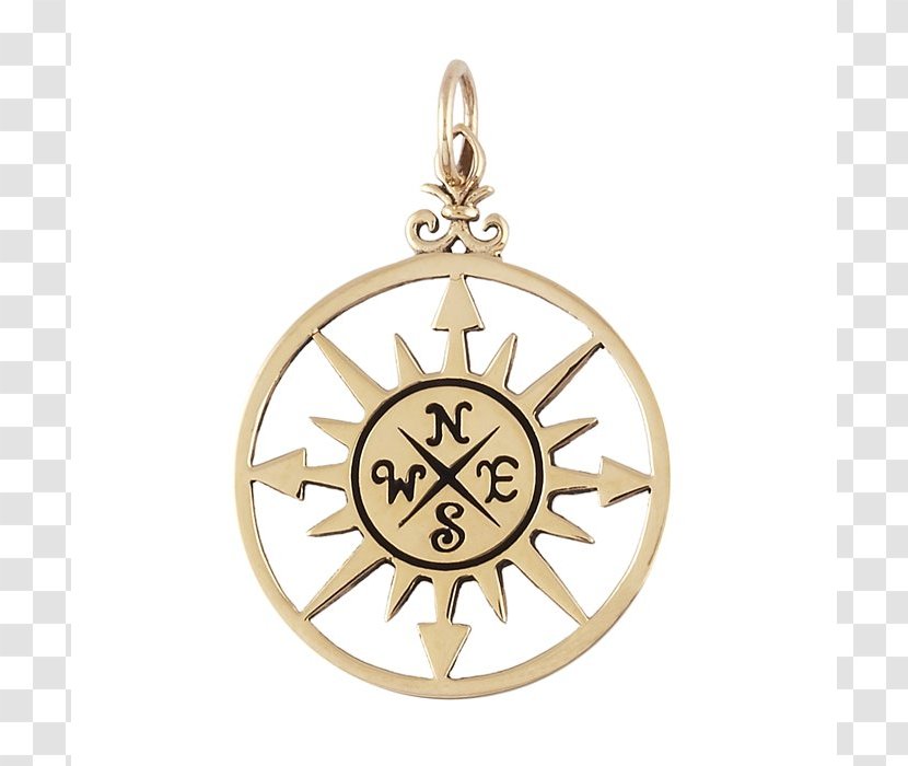 Locket Charms & Pendants Compass Rose Necklace Clip Art - Pendant - Picture Transparent PNG