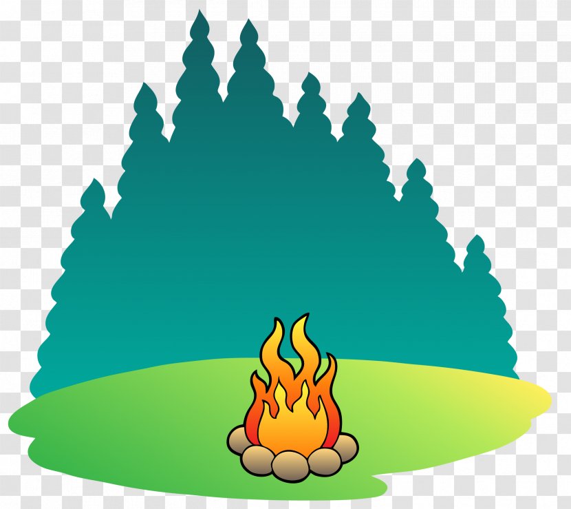 Camping Campsite Summer Camp Clip Art - Green - Forest Fire Vector Material Transparent PNG