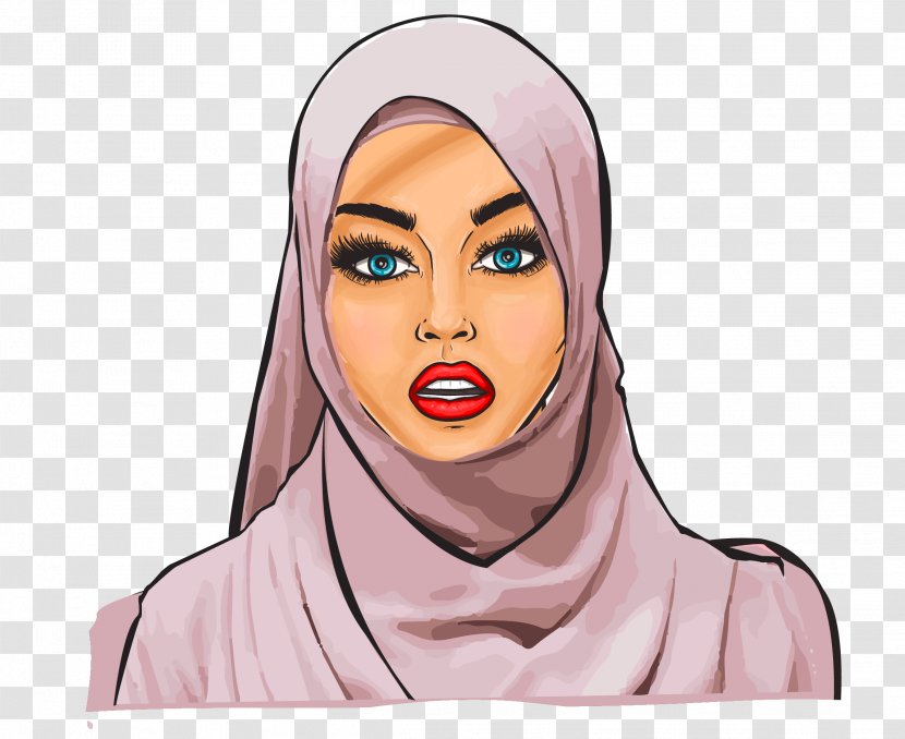 Neelofa Nose Hijab Cheek Forehead - Flower Transparent PNG