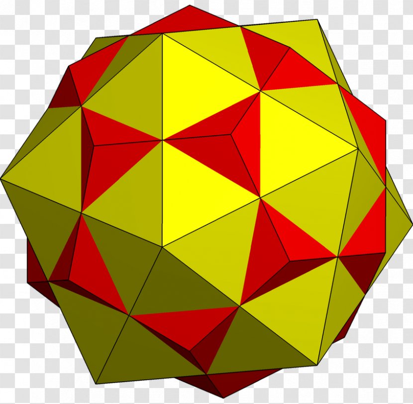 Compound Of Dodecahedron And Icosahedron Regular Stellation - Triangle - Face Transparent PNG