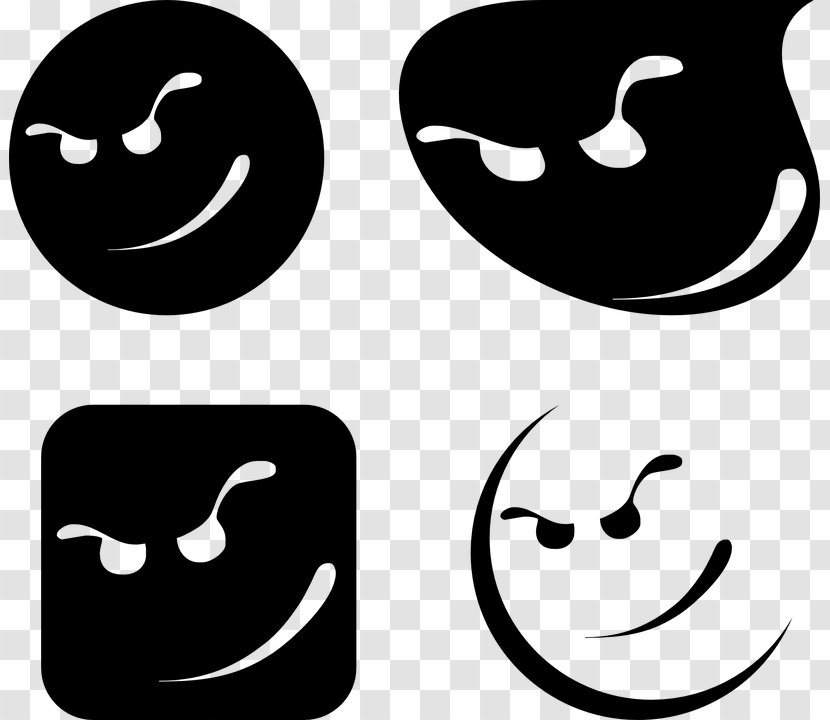 Cartoon Comics Clip Art - Black - Expressions Vector Transparent PNG