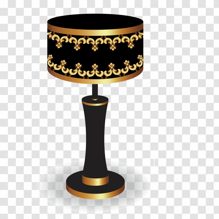 Chandelier Baroque Royalty-free Illustration - Ornament - Vector Black Table Lamp Transparent PNG