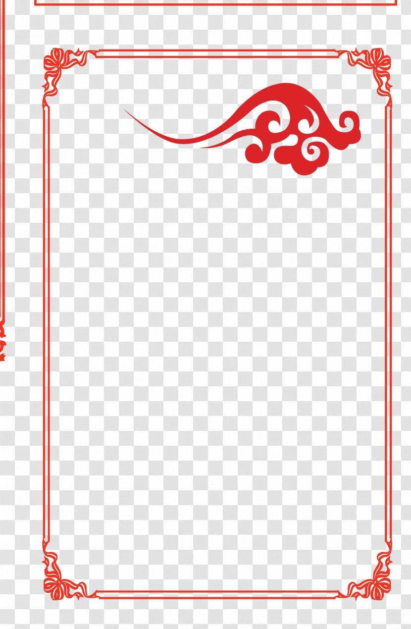 Chinese New Year Clip Art - Brand - Happy Festive Border Clouds Transparent PNG