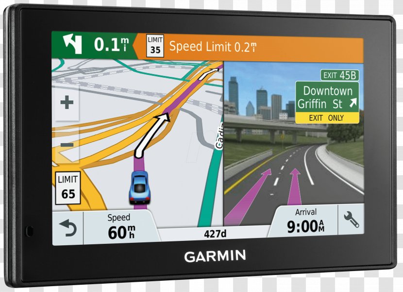 GPS Navigation Systems Garmin DriveLuxe 51 LMT-S Drive Sat Nav Europe Ltd. - Electronic Device - Display Transparent PNG