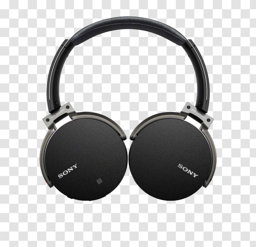 Microphone Headphones Wireless Bluetooth Bass - Speaker - Sony Headset Black Transparent PNG