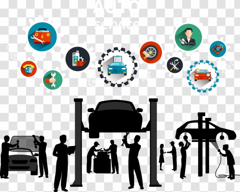 Car Motor Vehicle Service Automobile Repair Shop Maintenance, And Operations - Royalty Free - Vector Transparent PNG