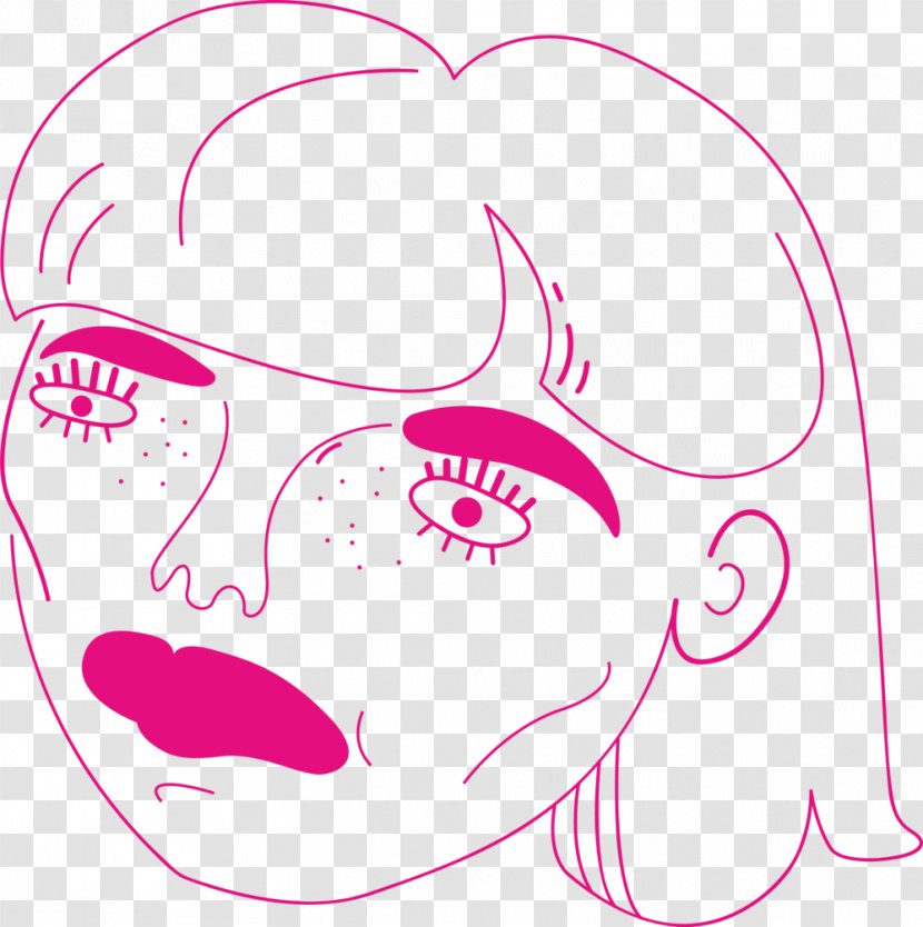 Daughter Woman Eye Line Art - Cartoon - Of Space Transparent PNG