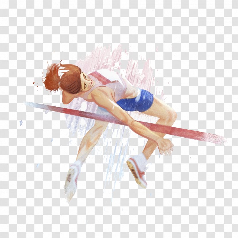 High Jump Jumping Drawing Athlete - Sport - A Woman Jumper In Transparent PNG