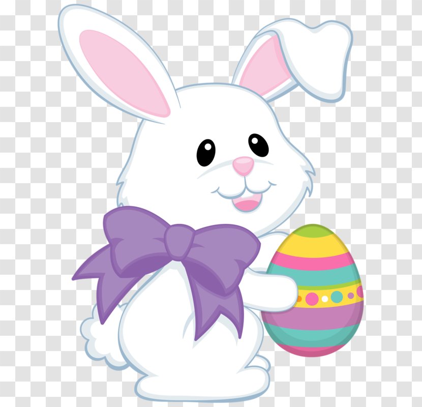 Easter Bunny Rabbit Egg Clip Art - Cute Transparent PNG