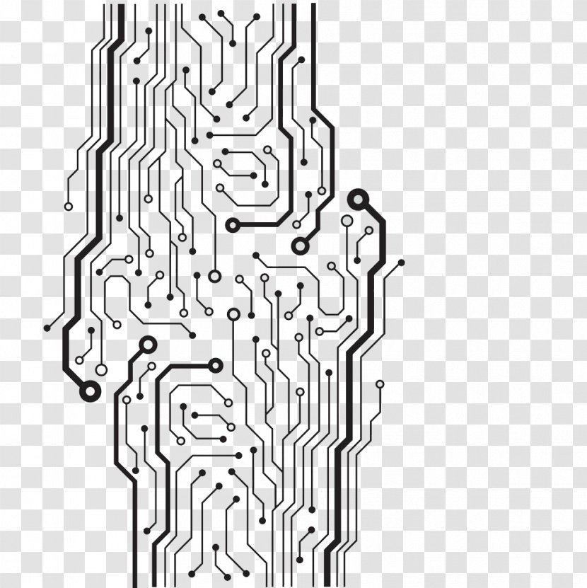Printed Circuit Board Electronic Integrated - Symmetry - Chip Lines Transparent PNG