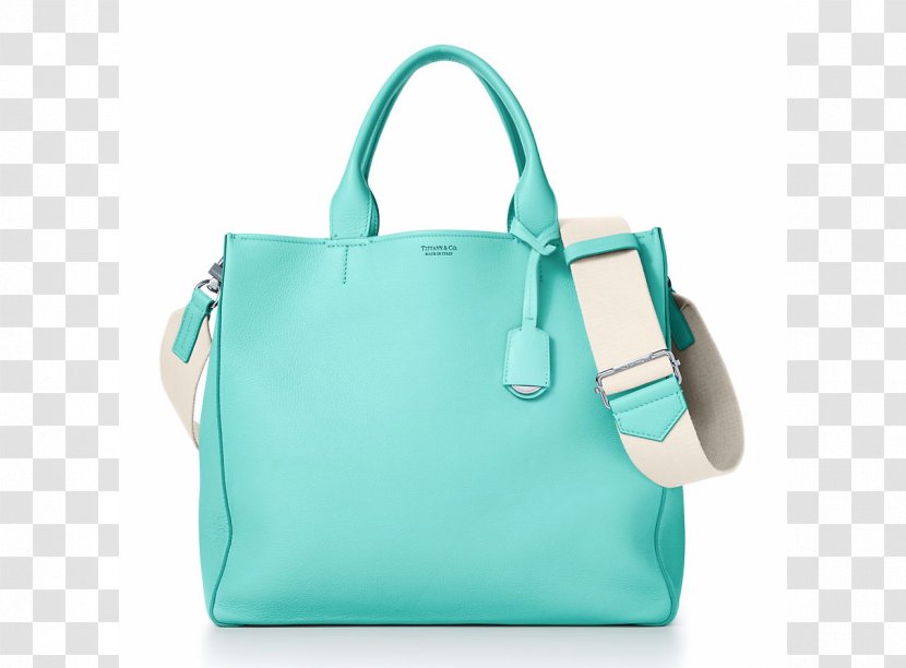 Tiffany Blue & Co. Leather Handbag - White - And Co Transparent PNG