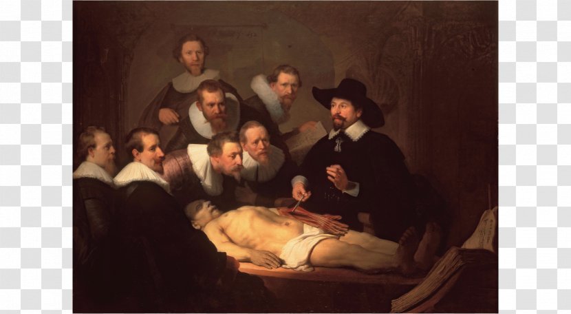 The Anatomy Lesson Of Dr. Nicolaes Tulp 17th Century Painting Art - Dutch Golden Age Transparent PNG
