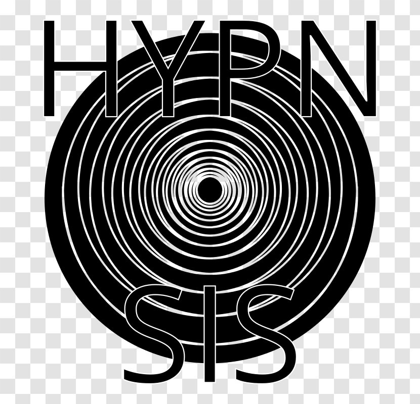 Clip Art Image - Black And White - Hypnotism Transparent PNG