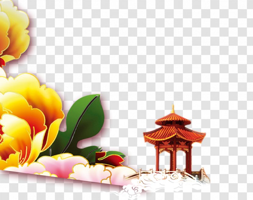 Download Gazebo Chinoiserie - Peony Pavilion Transparent PNG