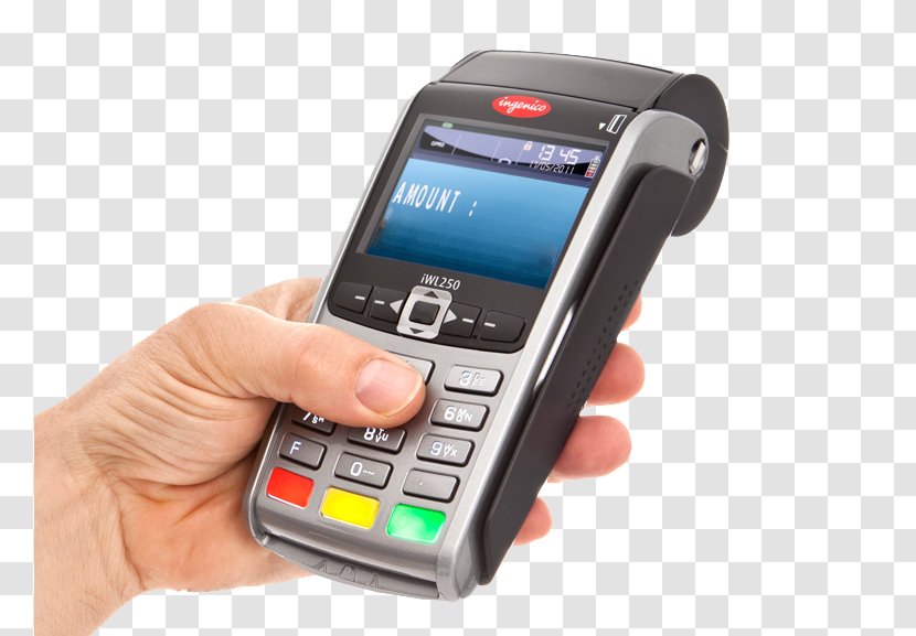 Payment Terminal Contactless Point Of Sale Credit Card - Electronics Accessory - Mobile Transparent PNG
